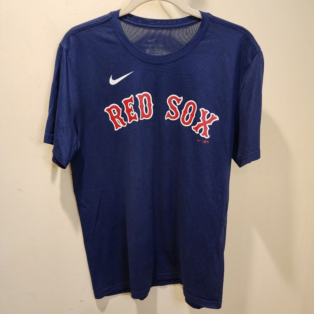 Nike Dri Fit Red Sox Navy Blue T-Shirt Size M